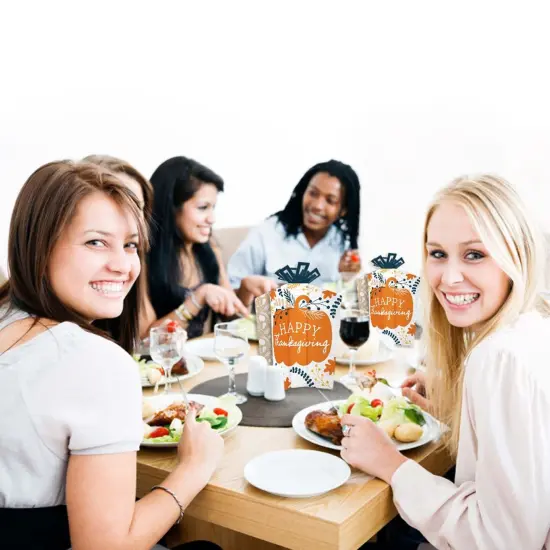 Big Dot of Happiness Happy Thanksgiving - Table Decorations - Fall Harvest Party Fold and Flare Centerpieces - 10 Count {7}