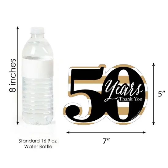 Big Dot of Happiness We Still Do - 50th Wedding Anniversary - Shaped Thank You Cards - Anniversary Party Thank You Cards with Envelopes - Set of 12 {7}