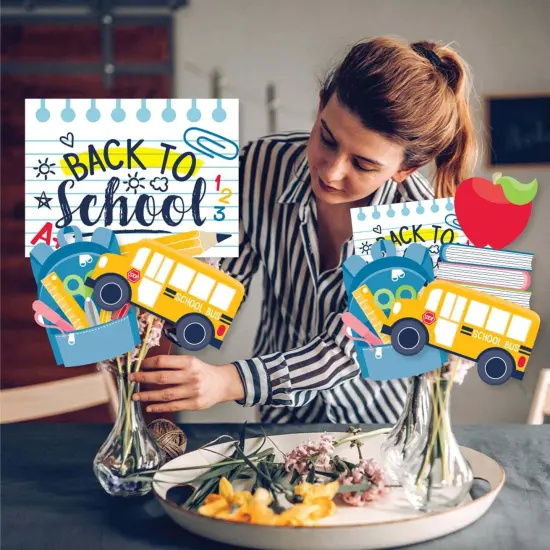 Big Dot of Happiness Back to School - First Day of School Classroom Decorations Centerpiece Sticks - Showstopper Table Toppers - 35 Pieces {4}