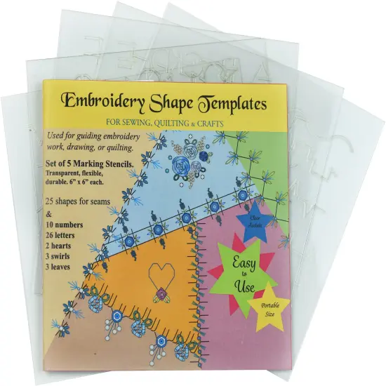 Creative Impressions Embroidery Shape Template Set-5/Pkg {1}