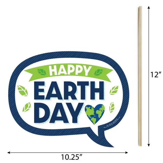 Big Dot of Happiness Funny Happy Earth Day - Save the Planet Party Photo Booth Props Kit - 10 Piece {6}