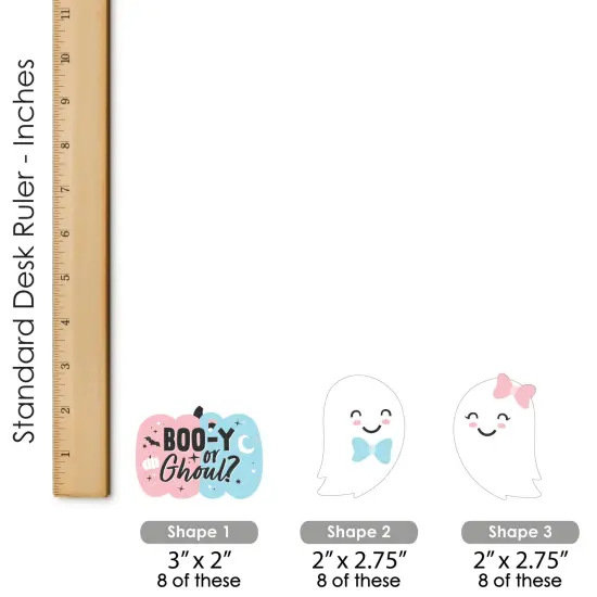Big Dot of Happiness Boo-y or Ghoul - DIY Shaped Halloween Gender Reveal Party Cut-Outs - 24 Count {6}