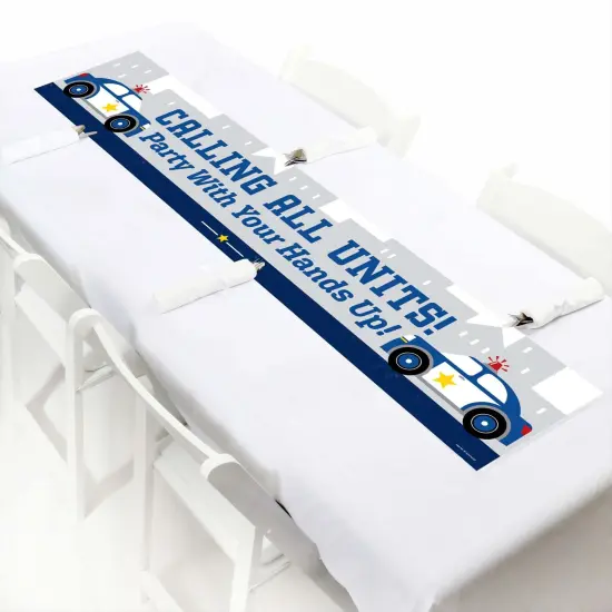 Big Dot of Happiness Calling All Units - Police - Cop Birthday Party or Baby Shower Decorations Party Banner {7}
