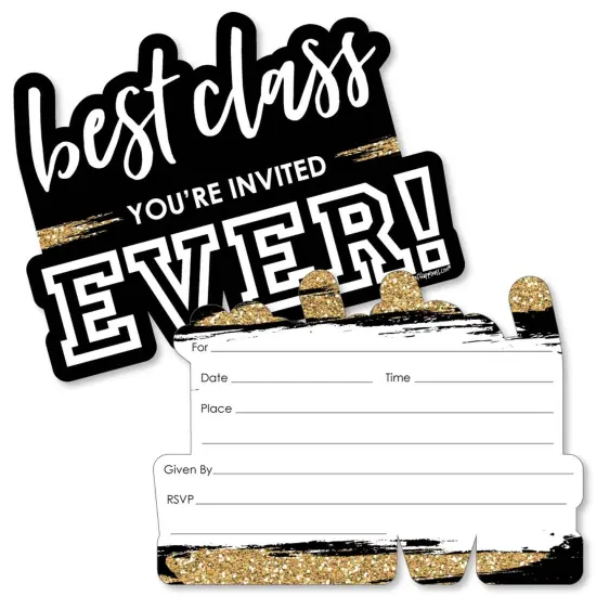 Big Dot of Happiness Reunited - Shaped Fill-in Invitations - School Class Reunion Party Invitation Cards with Envelopes - Set of 12 {1}