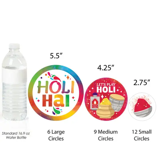 Big Dot of Happiness Holi Hai - Festival of Colors Party Giant Circle Confetti - Party Decorations - Large Confetti 27 Count {4}