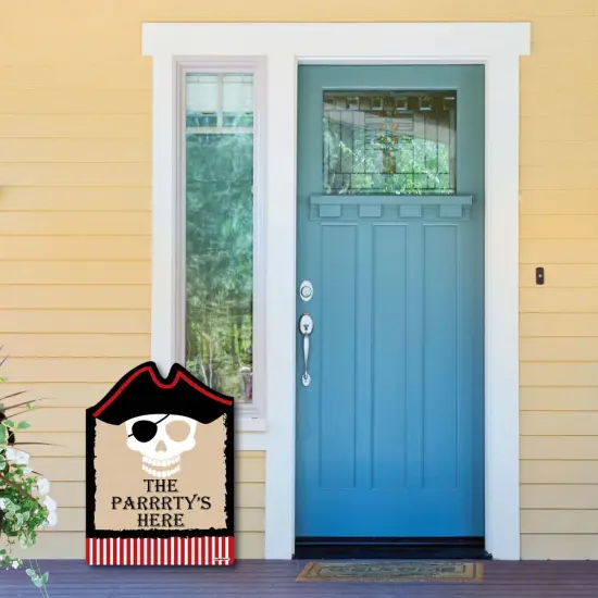 Big Dot of Happiness Beware of Pirates - Party Decorations - Pirate Birthday Party Welcome Yard Sign {6}