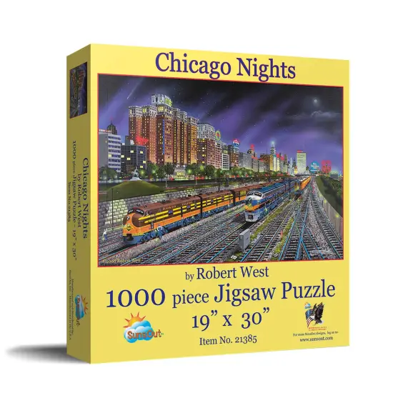 Sunsout Chicago Nights 1000 pc Jigsaw Puzzle 21385 {3}