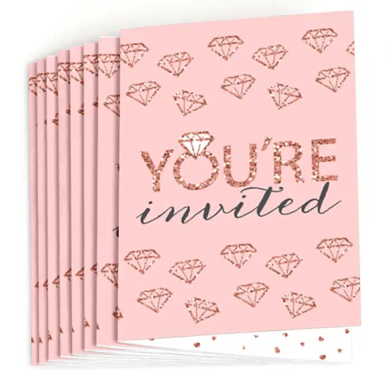 Big Dot of Happiness Bride Squad - Fill In Rose Gold Bridal Shower or Bachelorette Party Invitations (8 count) {3}
