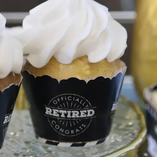 Big Dot of Happiness Happy Retirement - Retirement Party Decorations - Party Cupcake Wrappers - Set of 12 {6}