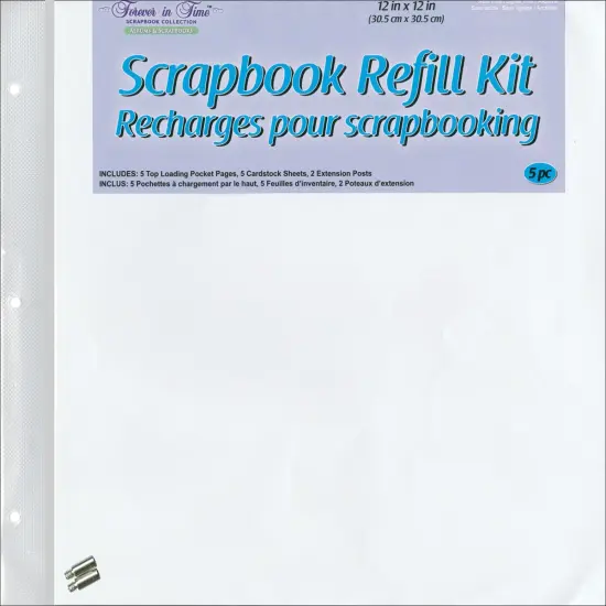 MultiCraft Imports Post Bound Album Refills 12"X12"-5/Pkg {1}