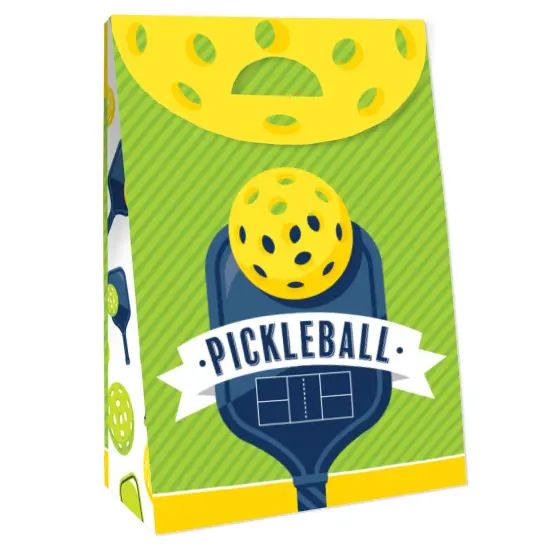 Big Dot of Happiness Let&rsquo;s Rally - Pickleball - Birthday or Retirement Gift Favor Bags - Party Goodie Boxes - Set of 12 {4}