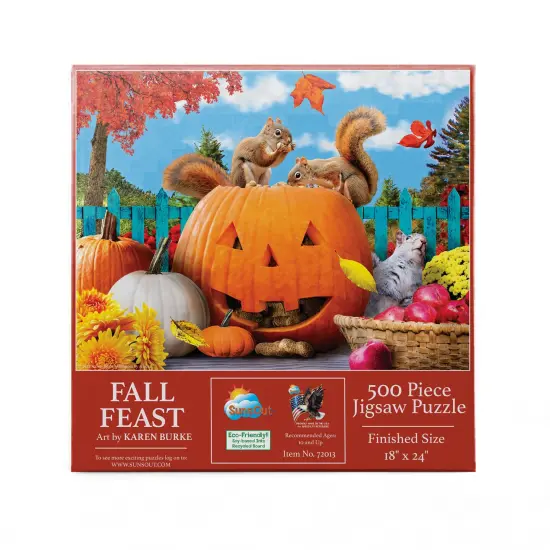 Sunsout Fall Feast 500 pc Halloween Jigsaw Puzzle 72013 {4}