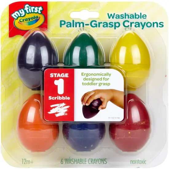 Crayola My First Washable Egg Crayons-6/Pkg {1}