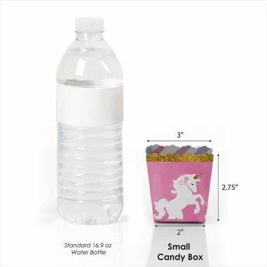 Big Dot of Happiness Rainbow Unicorn - Party Mini Favor Boxes - Magical Unicorn Baby Shower or Birthday Party Treat Candy Boxes - Set of 12 {4}