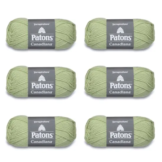 Patons Canadiana Cherished Green Yarn - 6 Pack of 3.5oz/100g - Acrylic - 4 Medium - 205 Yards - Knitting/Crochet {1}