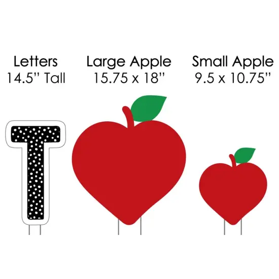 Big Dot of Happiness Teacher Appreciation - First & Last Day of School Yard Sign Outdoor Lawn Decor - Thank You Yard Signs - We Love Our Teachers {5}