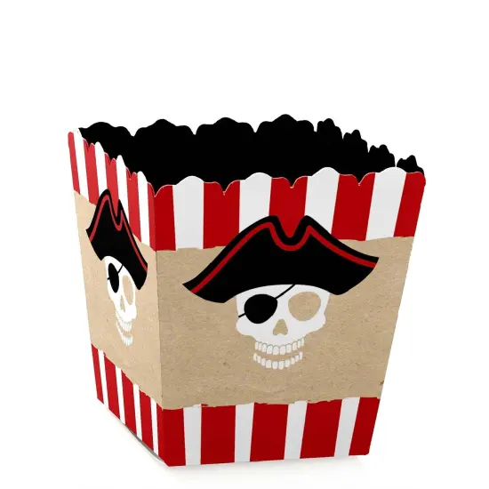 Big Dot of Happiness Beware of Pirates - Party Mini Favor Boxes - Pirate Baby Shower or Birthday Party Treat Candy Boxes - Set of 12 {1}