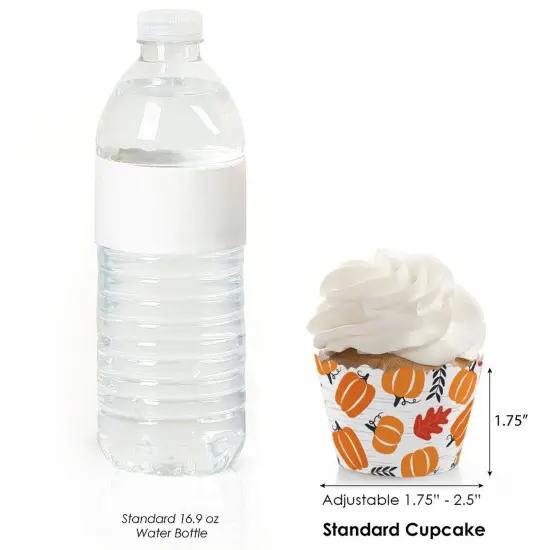 Big Dot of Happiness Fall Pumpkin - Halloween or Thanksgiving Party Decorations - Party Cupcake Wrappers - Set of 12 {4}
