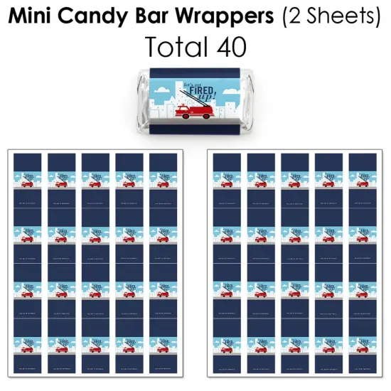 Big Dot of Happiness Fired Up Fire Truck - Firefighter Firetruck Baby Shower or Birthday Party Candy Favor Sticker Kit - 304 Pieces {4}
