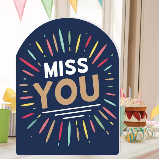 Big Dot of Happiness Miss You - Going Away Giant Greeting Card - Big Shaped Jumborific Card {3}
