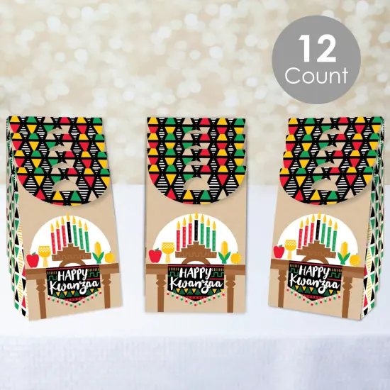 Big Dot of Happiness Happy Kwanzaa - Heritage Holiday Gift Favor Bags - Party Goodie Boxes - Set of 12 {3}