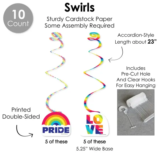 Big Dot of Happiness Love is Love - Pride - Rainbow Party Supplies Decoration Kit - Decor Galore Party Pack - 51 Pieces {6}