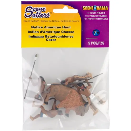 SceneARama Scene Setters(R) Figurines-Native American Hunt 5/Pkg {1}