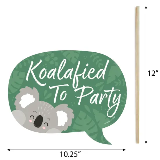 Big Dot of Happiness Funny Koala Cutie - Bear Birthday Party and Baby Shower Photo Booth Props Kit - 10 Piece {6}