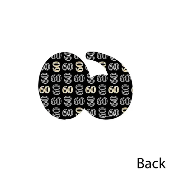Big Dot of Happiness Adult 60th Birthday - Gold - Decorations DIY Party Essentials - Set of 20 {4}
