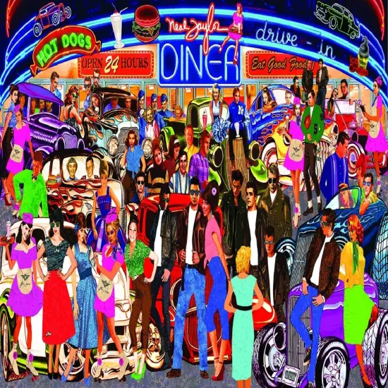 Sunsout Cruisin 550 pc Jigsaw Puzzle 61512 {1}