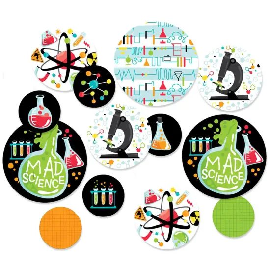 Big Dot of Happiness Scientist Lab - Baby Shower or Birthday Party Giant Circle Confetti - Party Decorations - Large Confetti 27 Count {1}