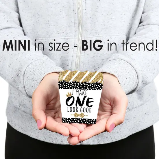 Big Dot of Happiness 1st Birthday Little Mr. Onederful - Party Mini Favor Boxes - Boy First Birthday Party Treat Candy Boxes - Set of 12 {6}