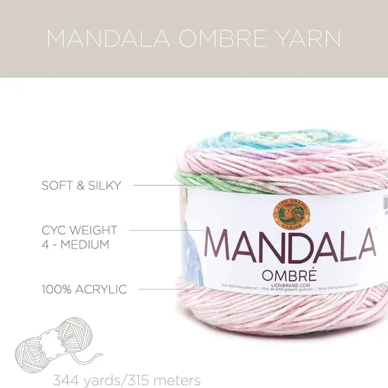 (Pack of 3) Lion Brand Mandala Ombre Yarn-Balance {4}