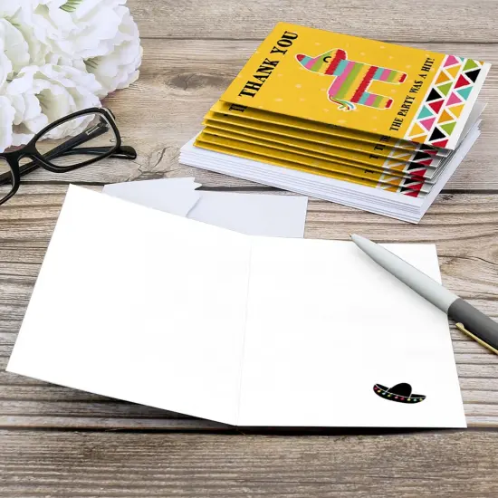 Big Dot of Happiness Let's Fiesta - Fiesta Thank You Cards (8 count) {6}