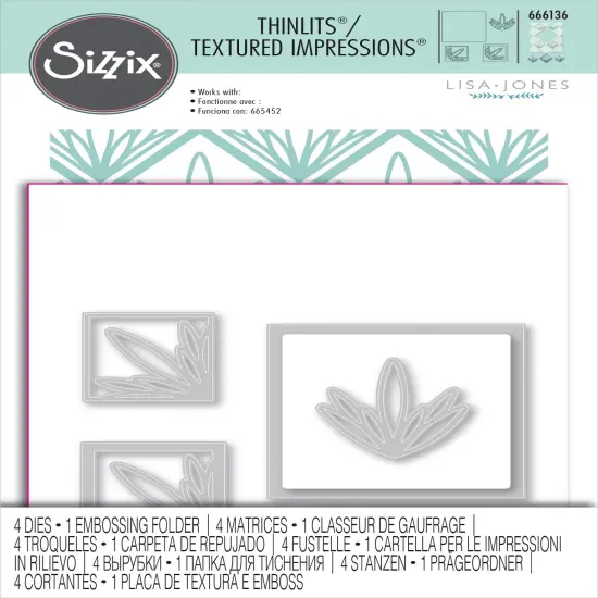Sizzix 2D Impresslits Embossing Folder By Lisa Jones-Ornate Frames {1}