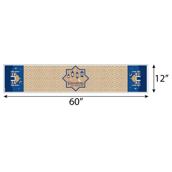 Big Dot of Happiness Ramadan - Petite Eid Mubarak Paper Table Runner - 12 x 60 inches {4}