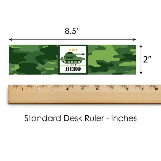 Big Dot of Happiness Camo Hero - Army Military Camouflage Party Water Bottle Sticker Labels - Set of 20 {6}