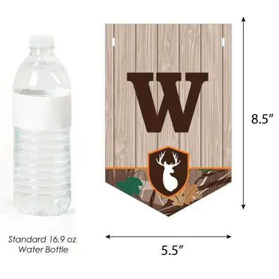 Big Dot of Happiness Gone Hunting - Deer Hunting Camo Baby Shower Bunting Banner - Party Decorations - Welcome Baby {4}