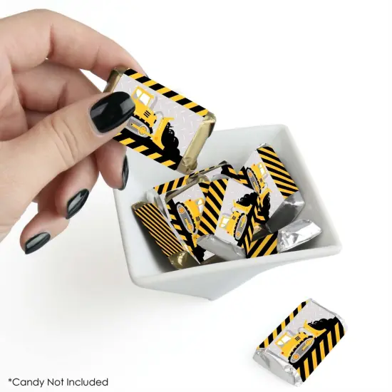 Big Dot of Happiness Dig It - Construction Party Zone - Mini Candy Bar Wrapper Stickers - Baby Shower or Birthday Party Small Favors - 40 Count {3}