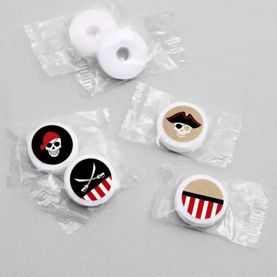 Big Dot of Happiness Beware of Pirates - Pirate Birthday Party Round Candy Sticker Favors - Labels Fits Chocolate Candy (1 sheet of 108) {4}