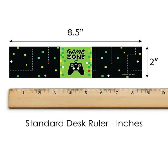 Big Dot of Happiness Game Zone - Pixel Video Game Party or Birthday Party Water Bottle Sticker Labels - Set of 20 {6}