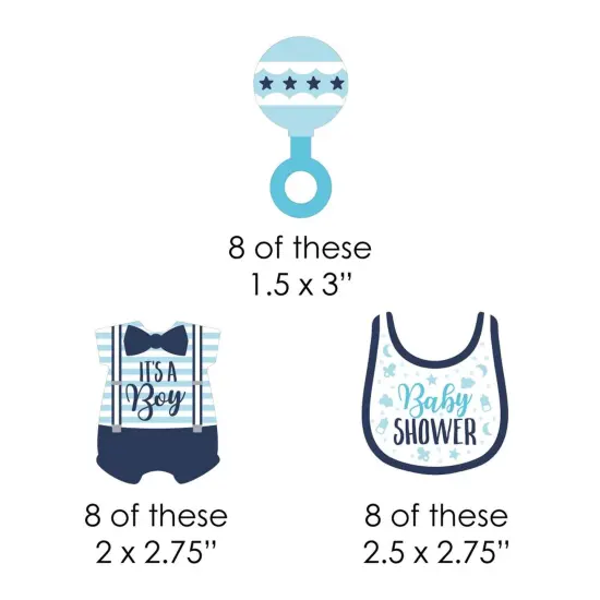 Big Dot of Happiness It's A Boy - Paper Straw Decor - Blue Baby Shower Striped Decorative Straws - Set of 24 {3}