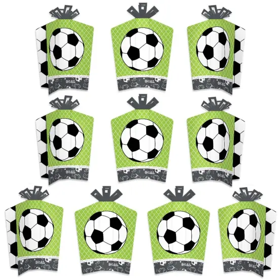 Big Dot of Happiness Goaal - Soccer - Table Decorations - Baby Shower or Birthday Party Fold and Flare Centerpieces - 10 Count {1}