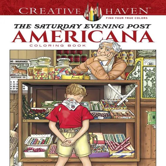 Creative Haven: Saturday Evening Post American Coloring-Softcover {1}