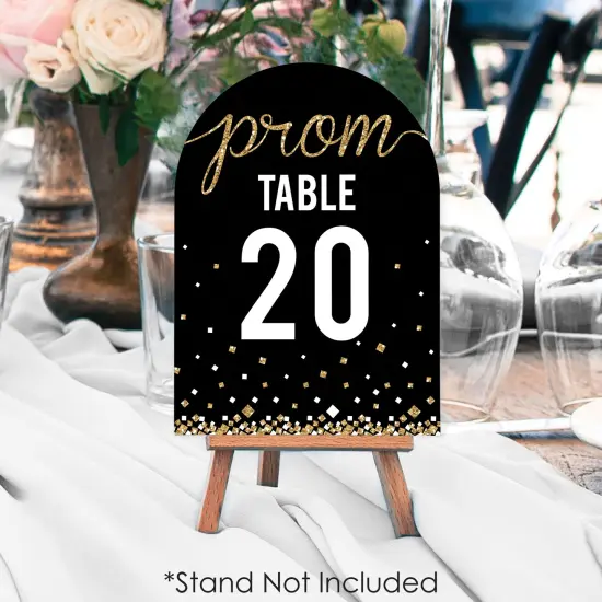 Big Dot of Happiness Prom - Prom Night Party Double-Sided 5 x 7 inches Cards - Table Numbers - 1-20 {4}