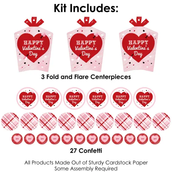 Big Dot of Happiness Conversation Hearts - Valentine&rsquo;s Day Party Decor and Confetti - Terrific Table Centerpiece Kit - Set of 30 {4}