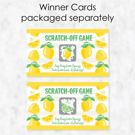 Big Dot of Happiness So Fresh - Lemon - Citrus Lemonade Party Game Scratch Off Cards - 22 Count {4}