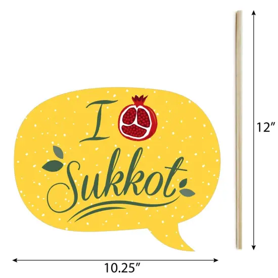 Big Dot of Happiness Funny Sukkot - Sukkah Photo Booth Props Kit - 10 Piece {6}