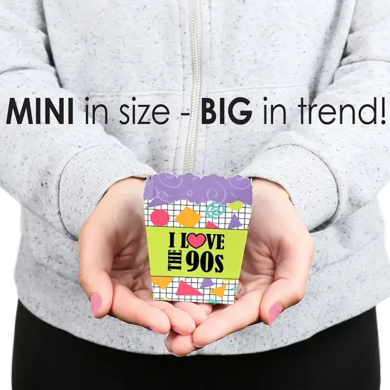 Big Dot of Happiness 90's Throwback - Party Mini Favor Boxes - 1990s Party Treat Candy Boxes - Set of 12 {6}
