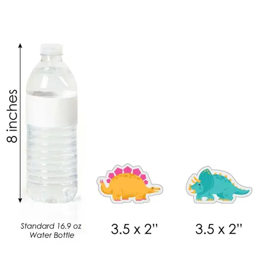 Big Dot of Happiness Roar Dinosaur Girl - DIY Shaped Dino Mite T-Rex Baby Shower or Birthday Party Cut-Outs - 24 Count {7}